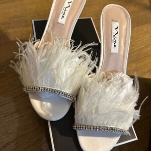 Kat Ivory Luster Satin Shoes by Nina Shoes